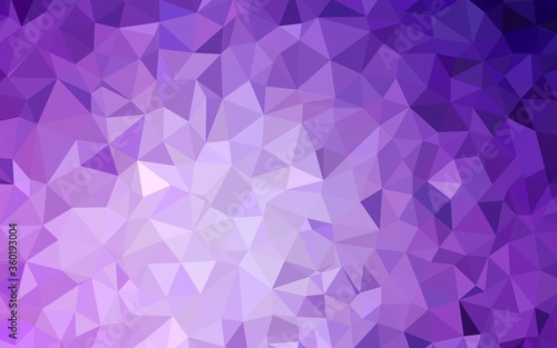 Light Purple vector polygonal pattern. Shining colorful illustration with triangles. New template for your brand book.