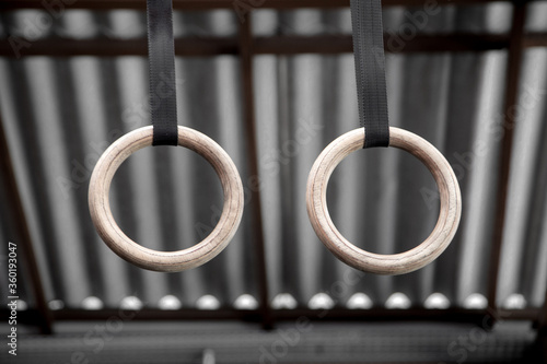  exercise rings at the gym