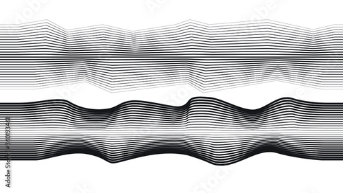 Abstract Geometric Stripe Pattern. Linear pattern in gray color. Vector.