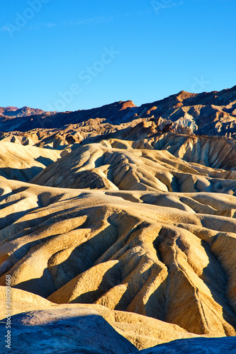 Zabriski Point Mudstones form Badlands Death Valley National Park photo