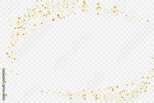 Confetti cover from gold stars.