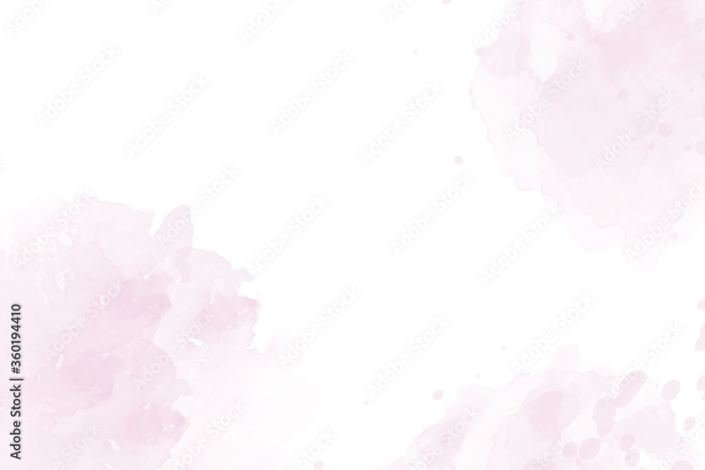 Soft pink abstract watercolor background. Watercolor pink texture. Vector Illustration.
