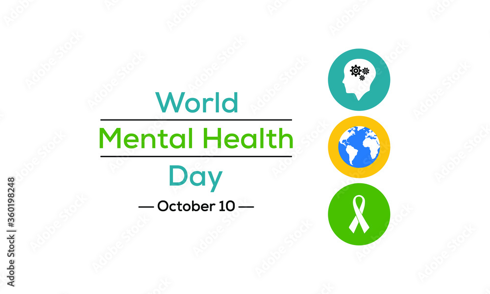 World Mental Health Day is an international day for global mental health education, awareness and advocacy against social stigma. Vector illustration. World Mental Health Day is an international day for global mental health education, awareness and advocacy against social stigma. Vector illustration.