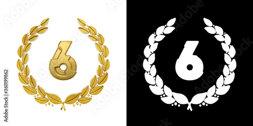 Gold number six years celebration