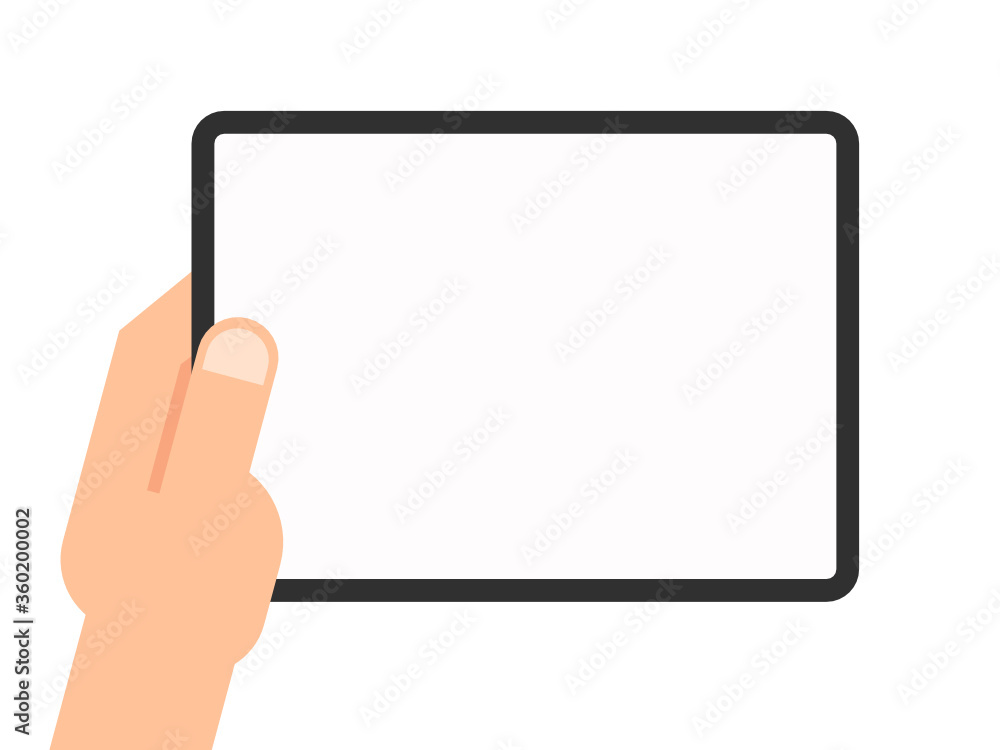 hand holding tablet hand holding tablet