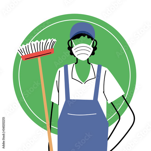 Thanks to the frontline heroes. Toilet staff wearing face masks