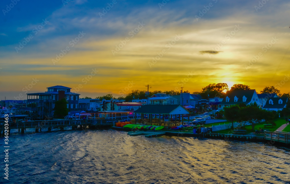 Fototapeta premium waterfront town