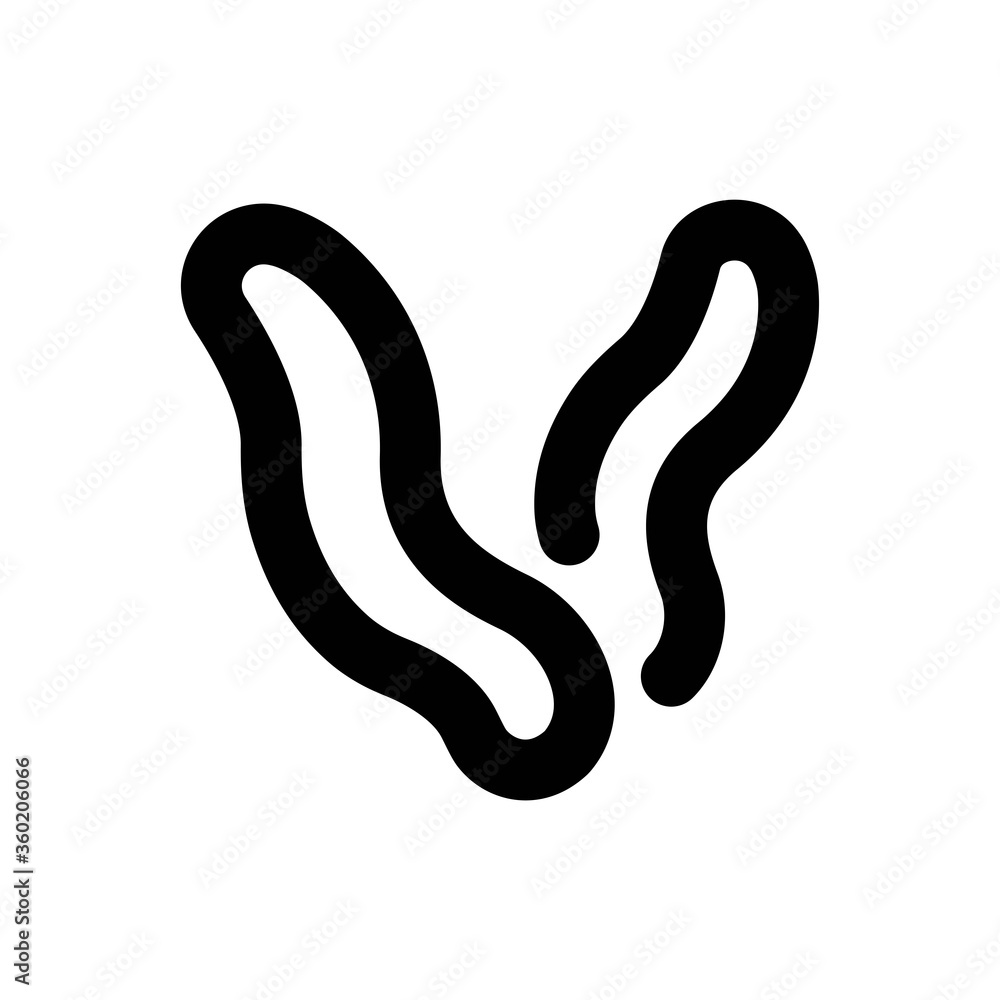 Bacteria Line Icon - Vector Illustration Bacteria Line Icon - Vector Illustration