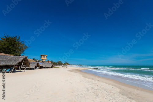 Beach restaurant on ocean road from Ba Ria to La Gi in Vietnam © sitriel