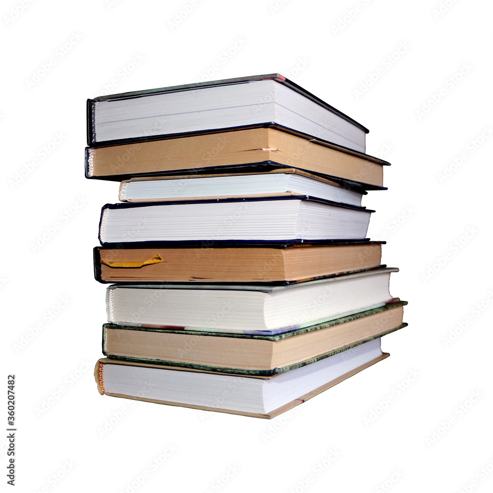 stack of books isolated on a white background stack of books isolated on a white background