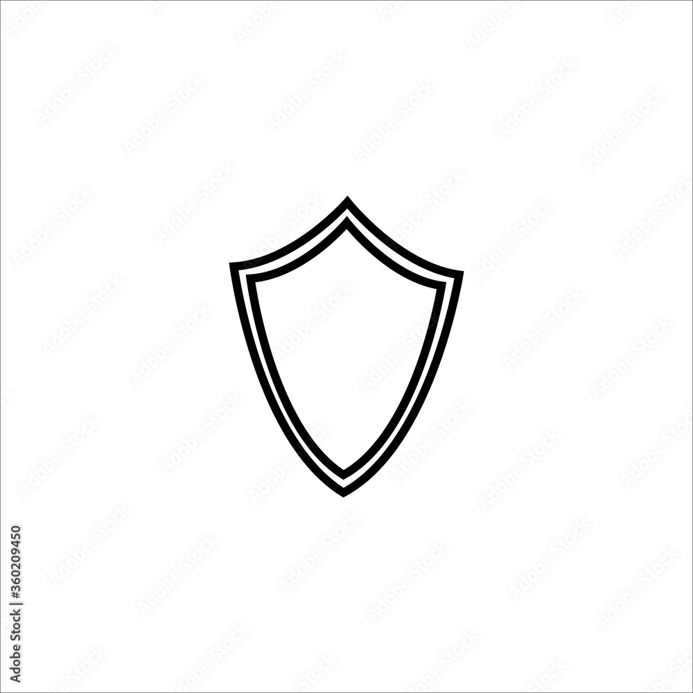 Shield line icon vector Shield line icon vector