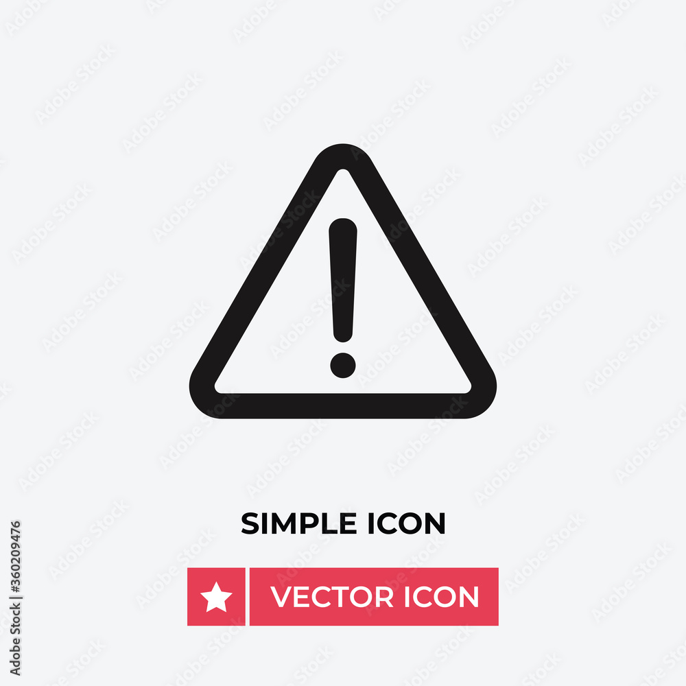 Caution exclamation vector icon, simple sign for web site and mobile app. Caution exclamation vector icon, simple sign for web site and mobile app.