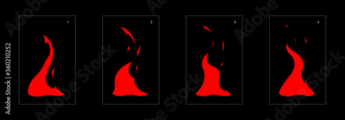 Fire explosion effect. Explosion Animation effect. Animation Sprite sheet for games, cartoon or animation. vector style animation effect 1280.