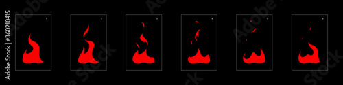 Fire explosion effect. Explosion Animation effect. Animation Sprite sheet for games, cartoon or animation. vector style animation effect 1286.