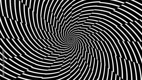 Wallpaper Mural Hypnotic effect with different part of spiral lines. Circle striped halftones. Psychedelic optical illusion. Seamless looping animation. Torontodigital.ca