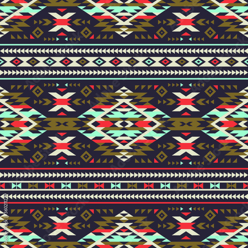 retro colors tribal vector seamless navajo pattern. aztec abstract geometric art ornament
print. Ethnic vector background. Wallpaper, cloth design, fabric, tissue, cotton, cover, textile template.