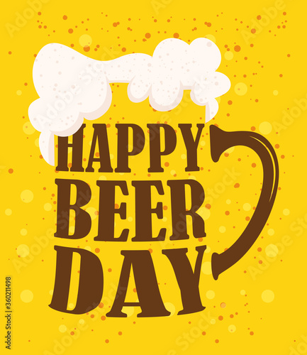 Beer day celebration event with jar