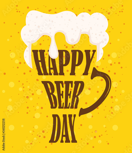 Beer day celebration event with jar
