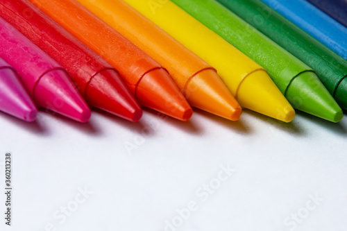 Wax crayons for drawing