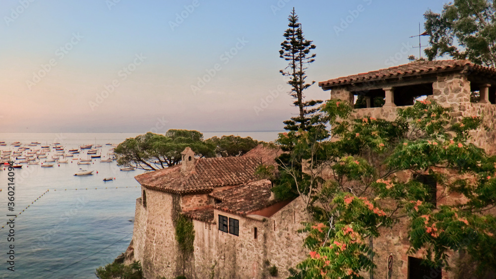 Sunset in Calella de Palafrugell, Costa Brava, Spain. Sunset in Calella de Palafrugell, Costa Brava, Spain.