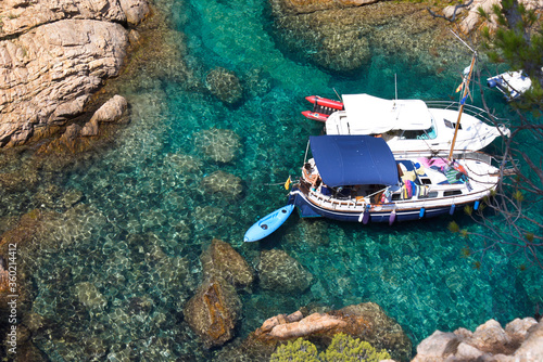 Watersports and diving in the Costa Brava, Spain. 