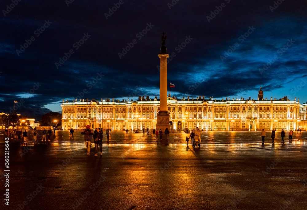 Sunset in saint Petersburg, Russia