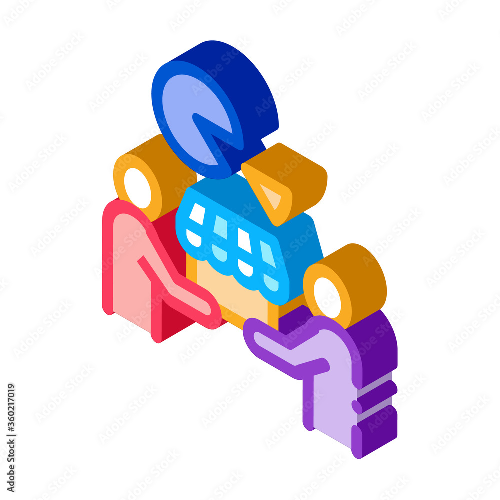 sold business part icon vector. isometric sold business part sign. color isolated symbol illustration sold business part icon vector. isometric sold business part sign. color isolated symbol illustration