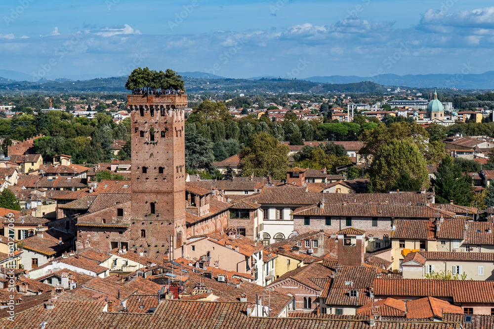 Lucca Tuscany Toskana, City skyline Panorama