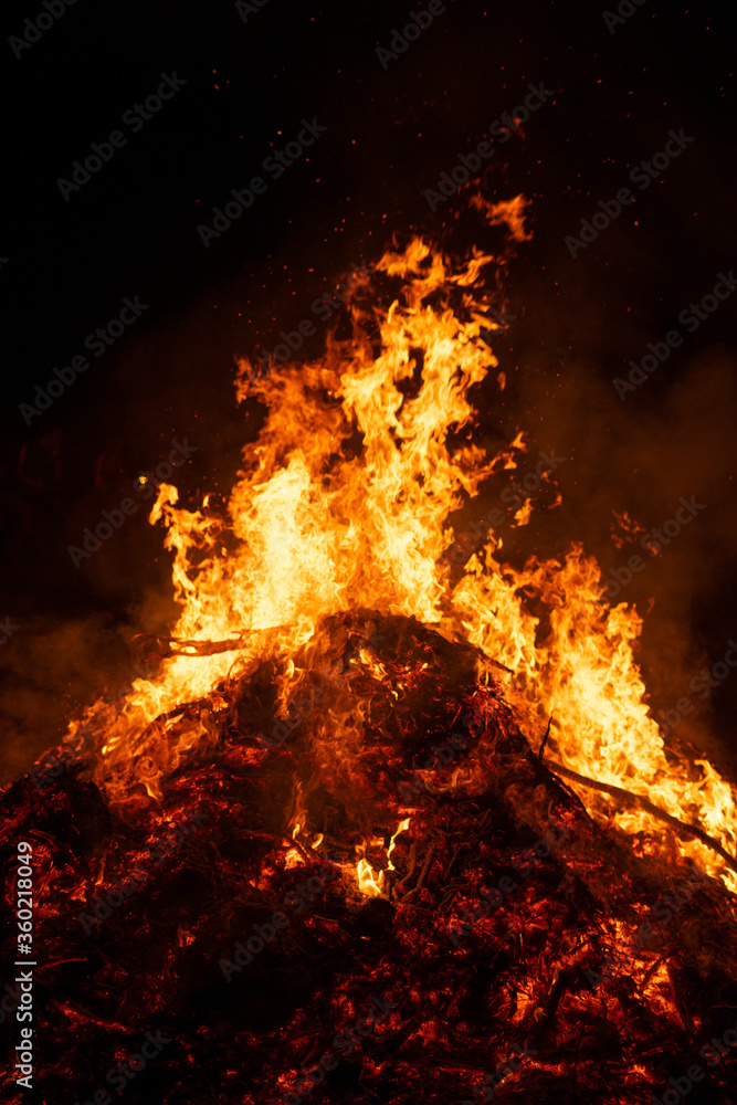 Big bonfire burning in the night Big bonfire burning in the night