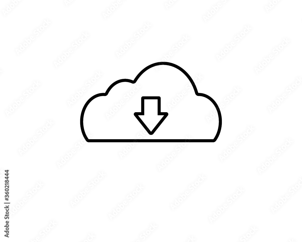 Cloud sync arrow line icon. Backup and restore data cloud storage sign for mobile concept and web design, cloud upload and download arrows. Cloud sync arrow line icon. Backup and restore data cloud storage sign for mobile concept and web design, cloud upload and download arrows.