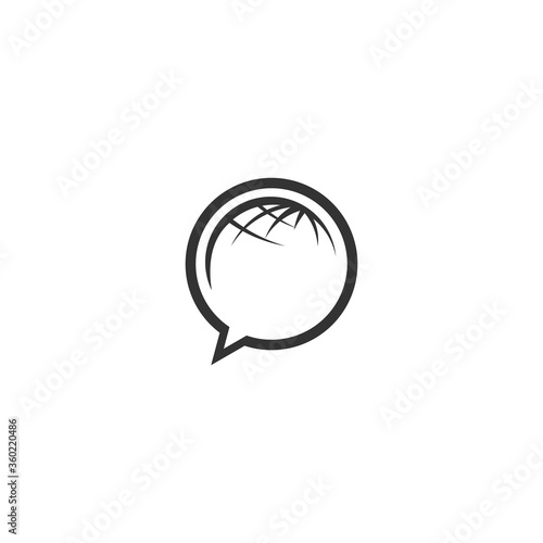 globe logo and icon in a circle