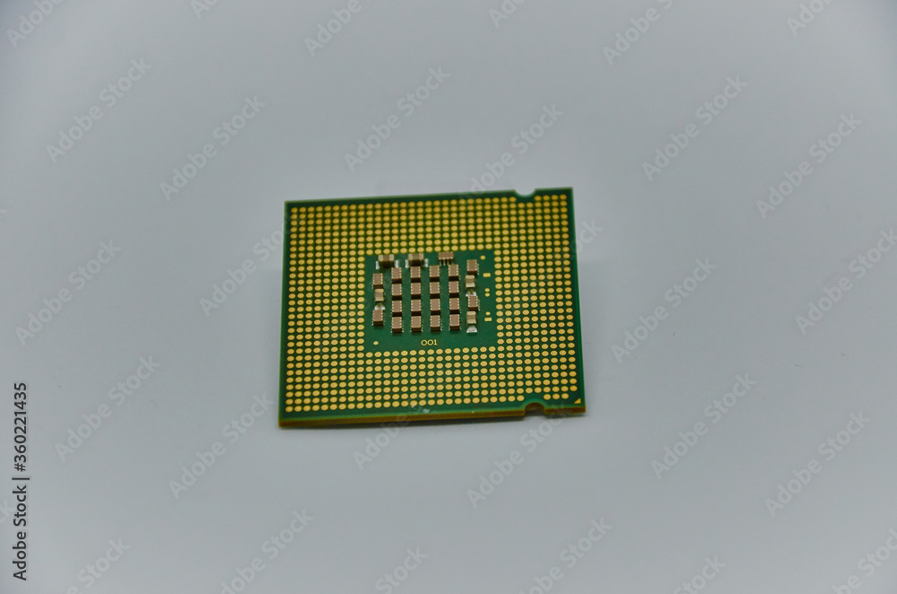 CPU (Central Processing Unit) or Microchip Computer isolated on white background CPU (Central Processing Unit) or Microchip Computer isolated on white background