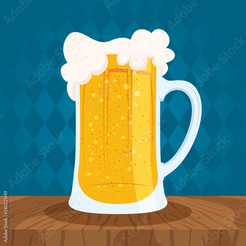 Beer day celebration event with jar