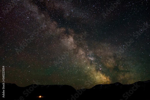 milky way sky stars mountains night © Iri_sha