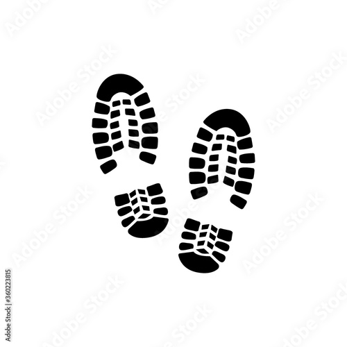 imprint soles shoes on white