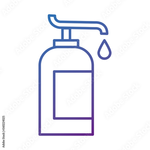 antibacterial soap bottle line icon