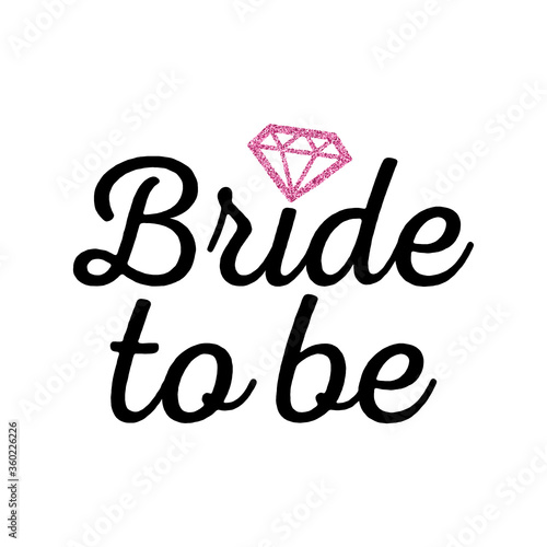 Bachelorette party, hen party or bridal shower hand written calligraphy card, banner or poster graphic design lettering vector element. Bride to be quote