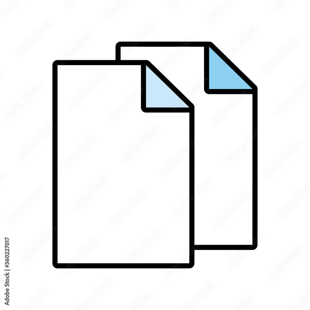 papers documents line and fill style icon papers documents line and fill style icon