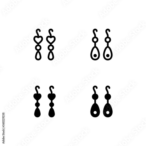 Earrings Icon Logo Vector Symbol