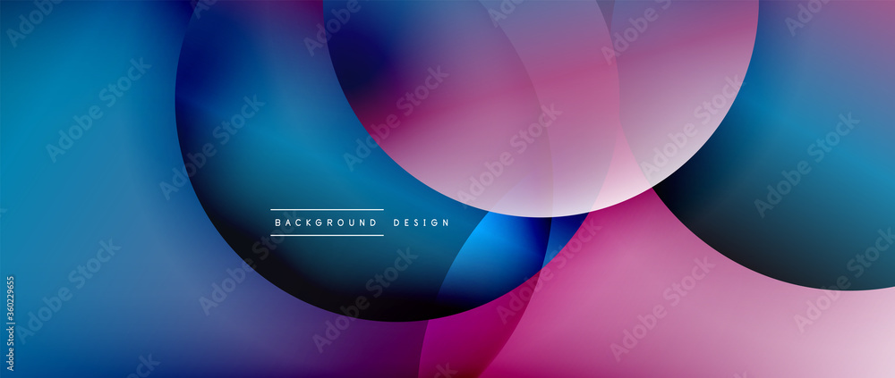 Obraz premium Circle modern geometric abstract background with liquid gradients