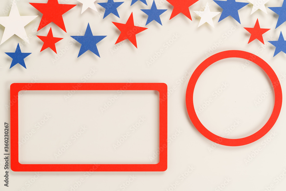 flat lay top view frame stars flat lay top view frame stars