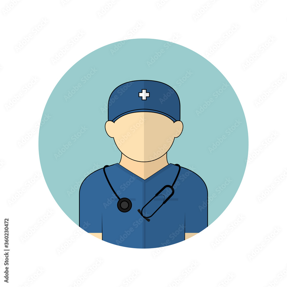 vector illustration of the nurse avatar icon vector illustration of the nurse avatar icon