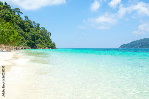 beautiful beach and tropical sea at lipe island  satun Thailand