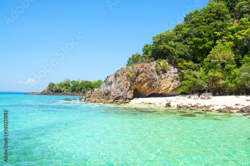 beautiful beach and tropical sea at lipe island ,satun Thailand