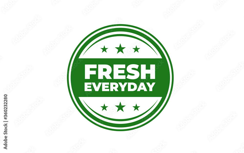 Fresh food everyday label vector design illustration Fresh food everyday label vector design illustration