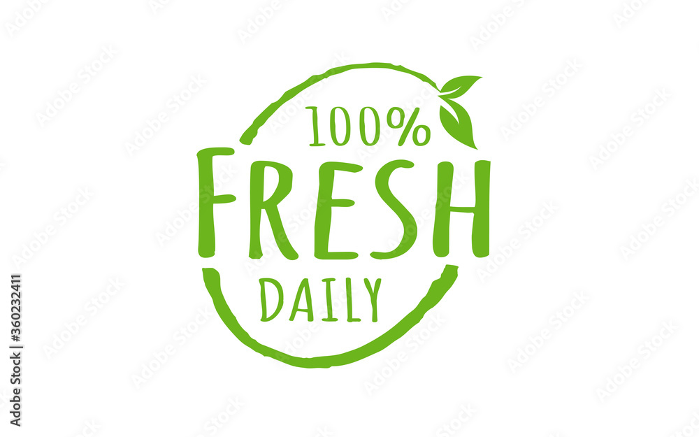 Fresh food everyday label vector design illustration Fresh food everyday label vector design illustration
