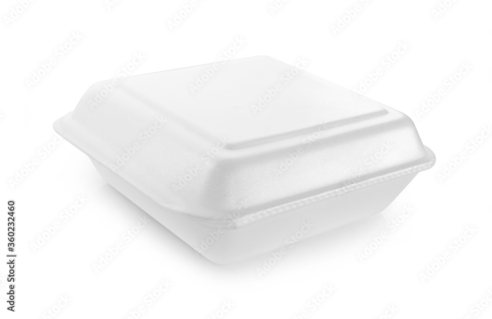 Foam box isolated on white background Foam box isolated on white background