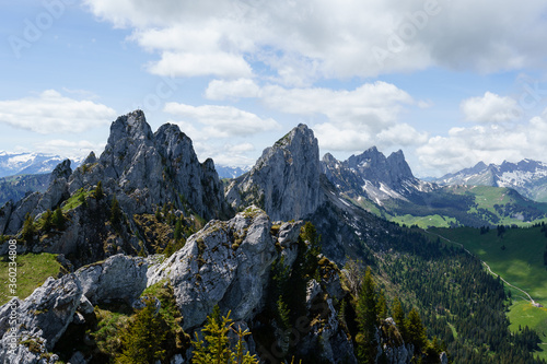 Mountain peaks in Switzerland, Gastlosen, Fribourg photo