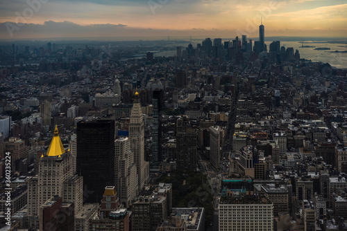 Aerial view of Manhattan, New York