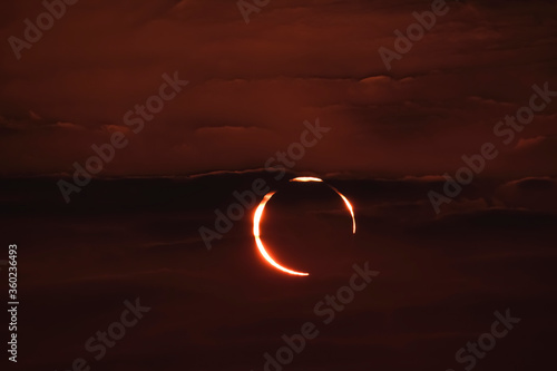 Ring of fire solar eclipse in Qatar